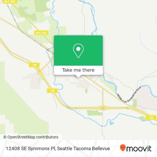 Mapa de 12408 SE Symmons Pl, North Bend, WA 98045