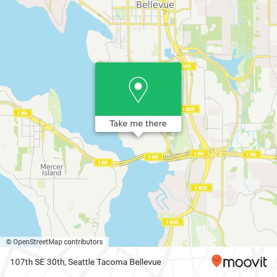 Mapa de 107th SE 30th, Bellevue, WA 98004