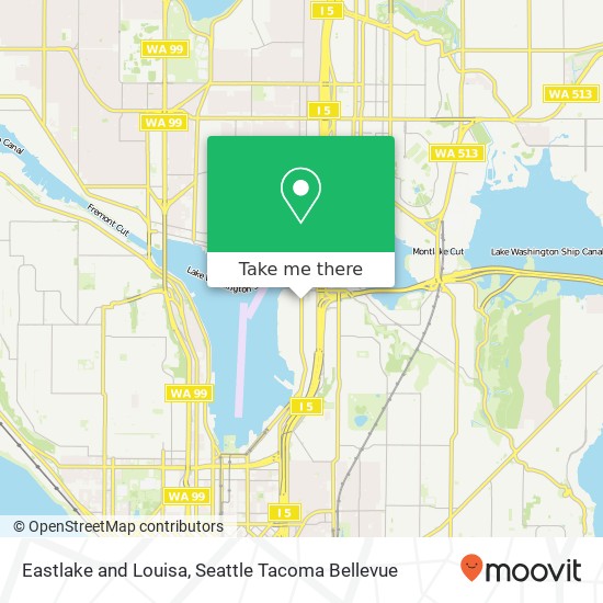 Eastlake and Louisa, Seattle, WA 98102 map