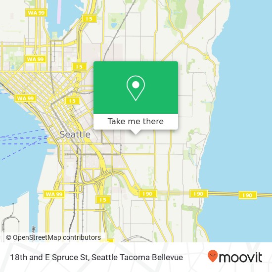 Mapa de 18th and E Spruce St, Seattle, WA 98122