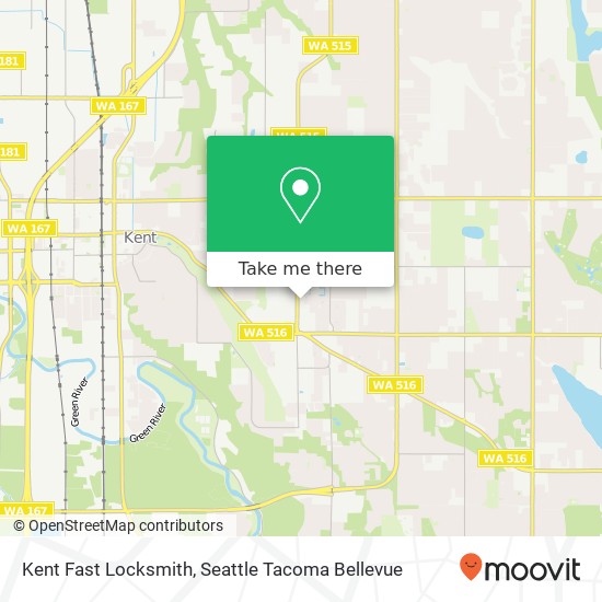 Mapa de Kent Fast Locksmith, 25206 104th Ave SE