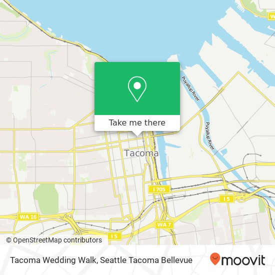 Tacoma Wedding Walk map