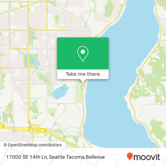 Mapa de 17000 SE 14th Ln, Bellevue, WA 98008