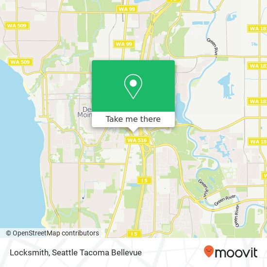 Mapa de Locksmith, 23100 Pacific Hwy S