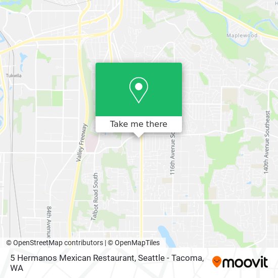 Mapa de 5 Hermanos Mexican Restaurant