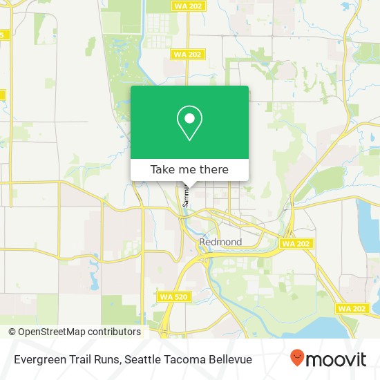 Evergreen Trail Runs, NE 85th St map