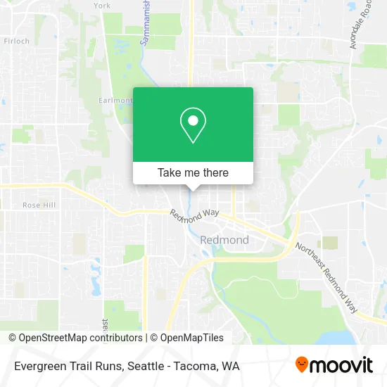 Mapa de Evergreen Trail Runs