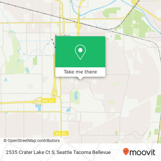 Mapa de 2535 Crater Lake Ct S, Puyallup, WA 98374