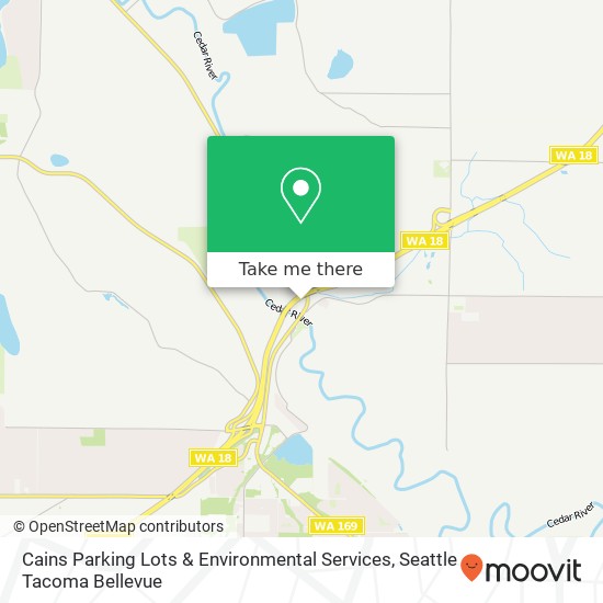 Mapa de Cains Parking Lots & Environmental Services, 21635 Renton Maple Valley Rd SE