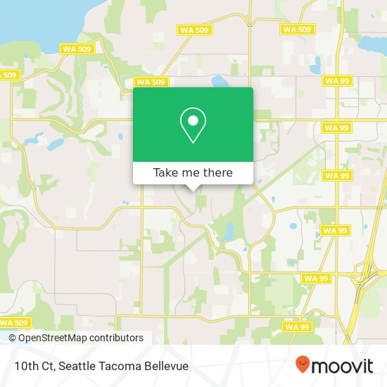 Mapa de 10th Ct, Federal Way, WA 98023