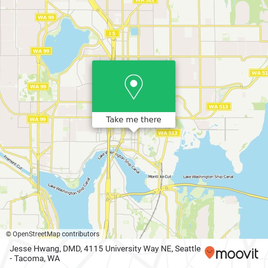 Jesse Hwang, DMD, 4115 University Way NE map