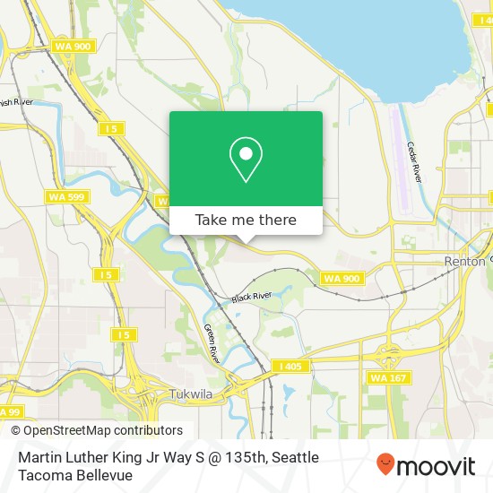 Mapa de Martin Luther King Jr Way S @ 135th, Seattle, WA 98178