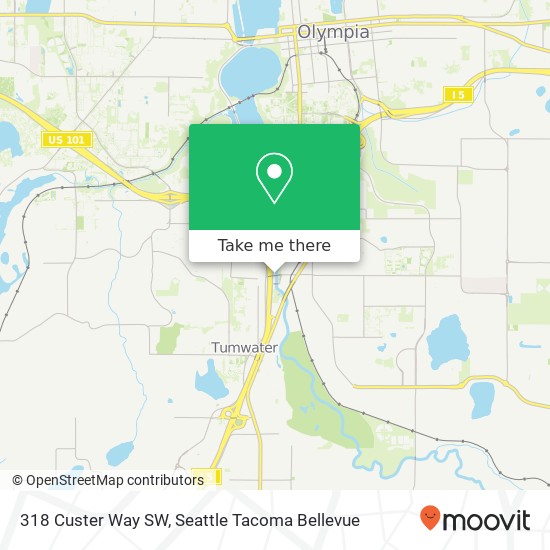 Mapa de 318 Custer Way SW, Tumwater, WA 98501