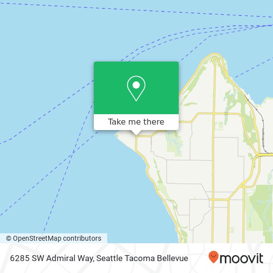Mapa de 6285 SW Admiral Way, Seattle, WA 98116