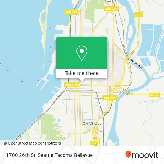 Mapa de 1700 26th St, Everett, WA 98201