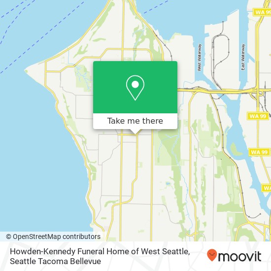 Mapa de Howden-Kennedy Funeral Home of West Seattle, 3909 SW Alaska St