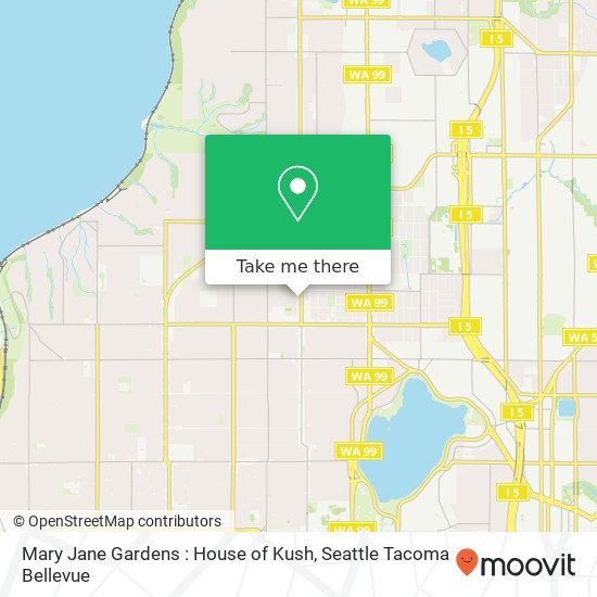 Mapa de Mary Jane Gardens : House of Kush, 8733 Greenwood Ave N