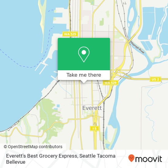 Everett's Best Grocery Express, Pacific Ave map