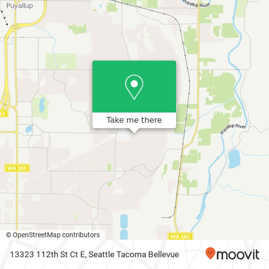 Mapa de 13323 112th St Ct E, Puyallup, WA 98374