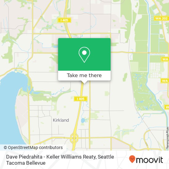 Mapa de Dave Piedrahita - Keller Willliams Reaty, 11109 Slater Ave NE