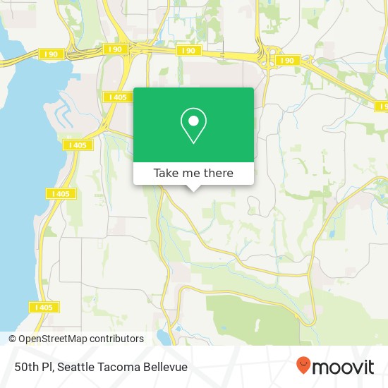 Mapa de 50th Pl, Bellevue, WA 98006