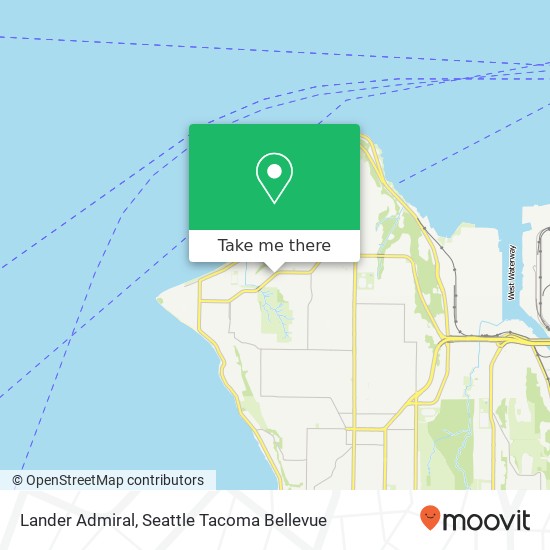 Mapa de Lander Admiral, Seattle, WA 98116