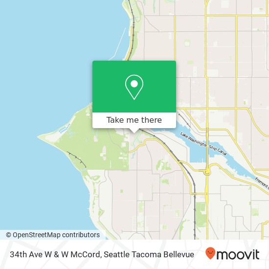 Mapa de 34th Ave W & W McCord, Seattle, WA 98199