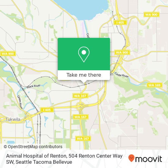 Animal Hospital of Renton, 504 Renton Center Way SW map