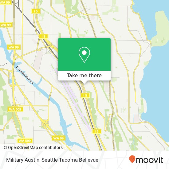 Military Austin, Seattle, WA 98108 map