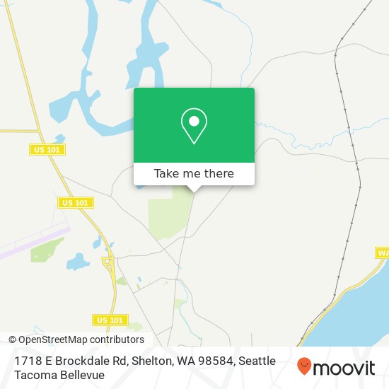 Mapa de 1718 E Brockdale Rd, Shelton, WA 98584