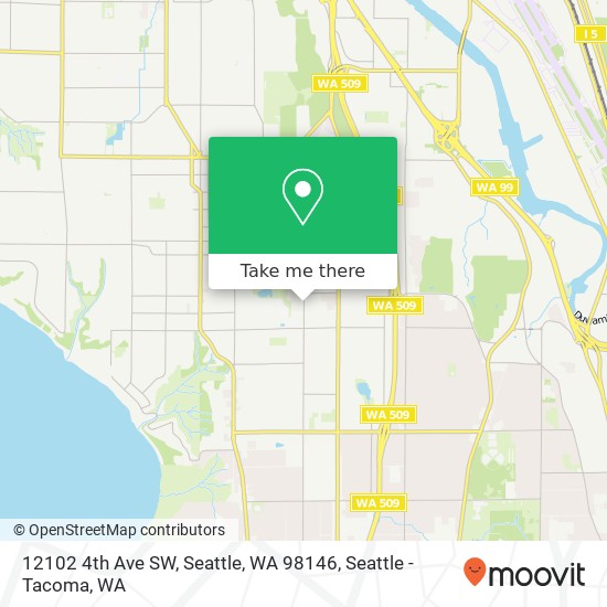 Mapa de 12102 4th Ave SW, Seattle, WA 98146