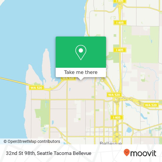 Mapa de 32nd St 98th, Bellevue, WA 98004