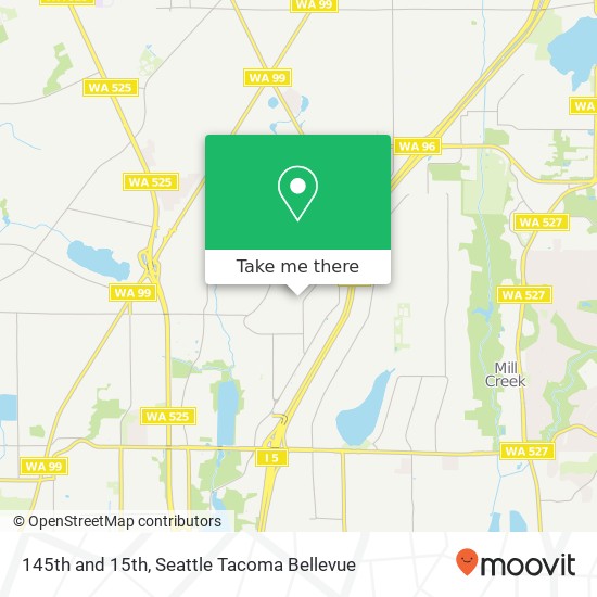 145th and 15th, Lynnwood, WA 98087 map