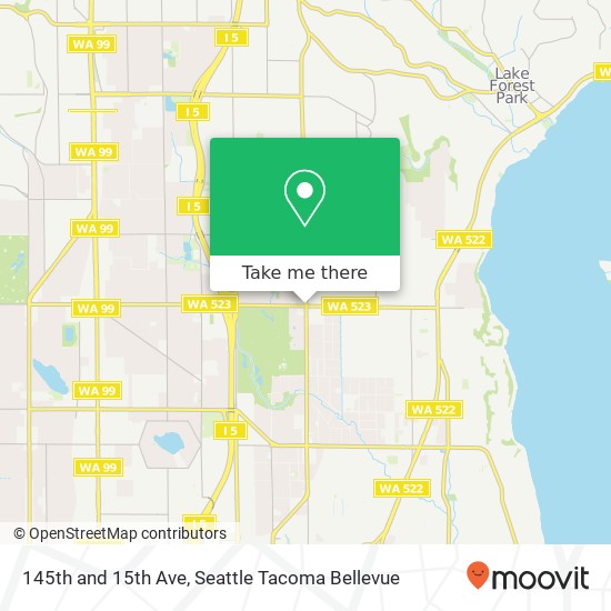Mapa de 145th and 15th Ave, Seattle, WA 98155