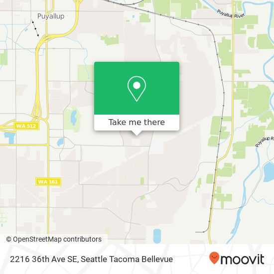 Mapa de 2216 36th Ave SE, Puyallup, WA 98374