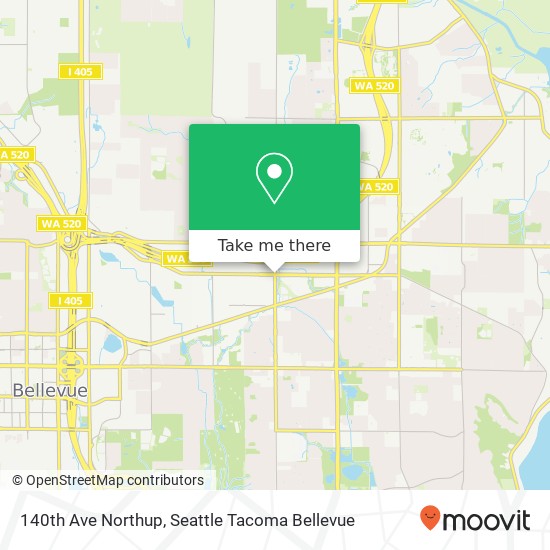 Mapa de 140th Ave Northup, Bellevue, WA 98007