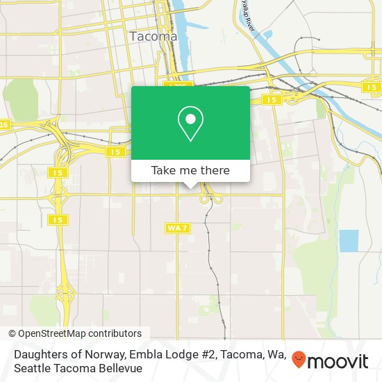 Mapa de Daughters of Norway, Embla Lodge #2, Tacoma, Wa, 101 E 38th St