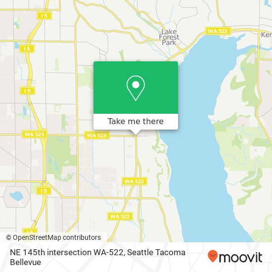 Mapa de NE 145th intersection WA-522, Shoreline, WA 98155