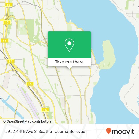 Mapa de 5952 44th Ave S, Seattle, WA 98118