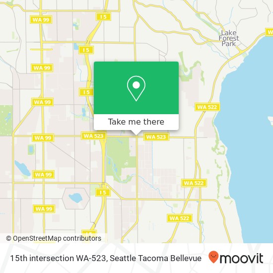 Mapa de 15th intersection WA-523, Seattle, WA 98155