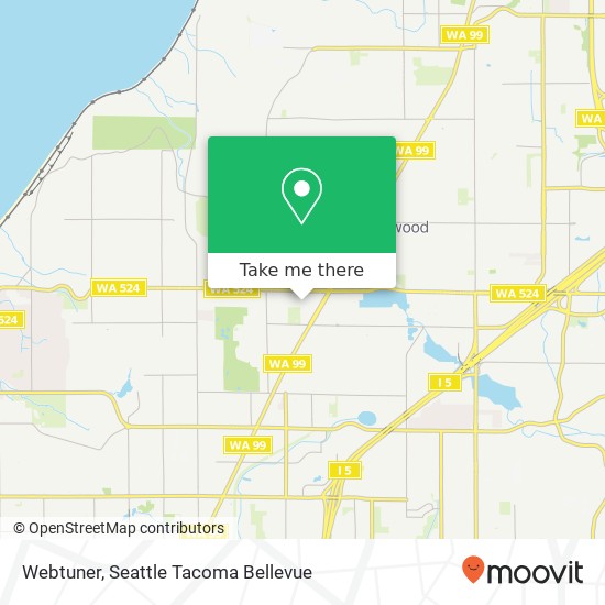 Mapa de Webtuner, 19711 64th Ave W