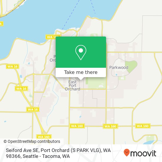 Mapa de Seiford Ave SE, Port Orchard (S PARK VLG), WA 98366