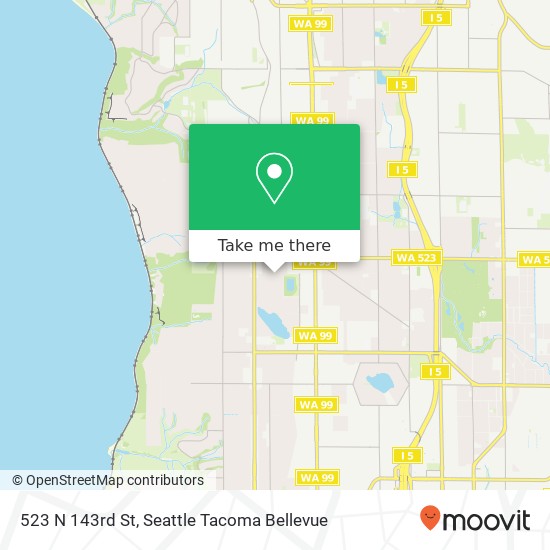 Mapa de 523 N 143rd St, Seattle, WA 98133