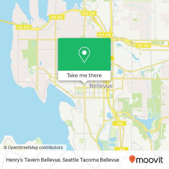 Mapa de Henry's Tavern Bellevue, 500 Bellevue Way NE