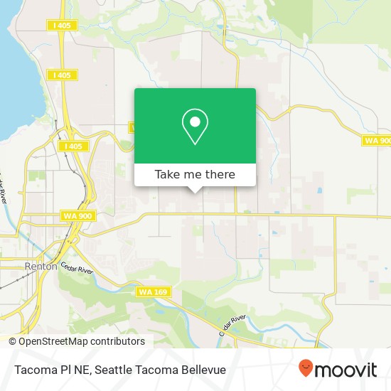 Mapa de Tacoma Pl NE, Renton, WA 98056