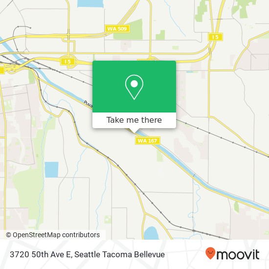 Mapa de 3720 50th Ave E, Tacoma, WA 98443