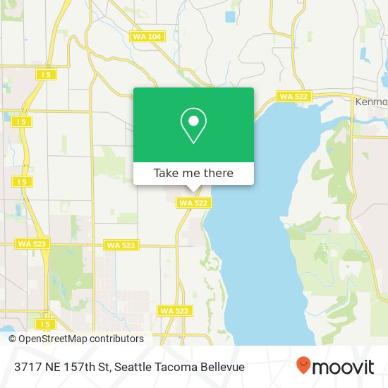 Mapa de 3717 NE 157th St, Lake Forest Park, WA 98155