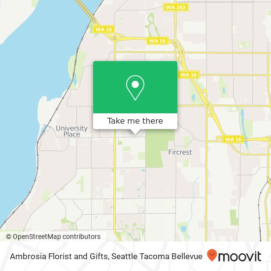 Ambrosia Florist and Gifts, 2621 70th Ave W map