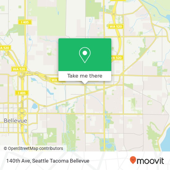 Mapa de 140th Ave, Bellevue, WA 98007