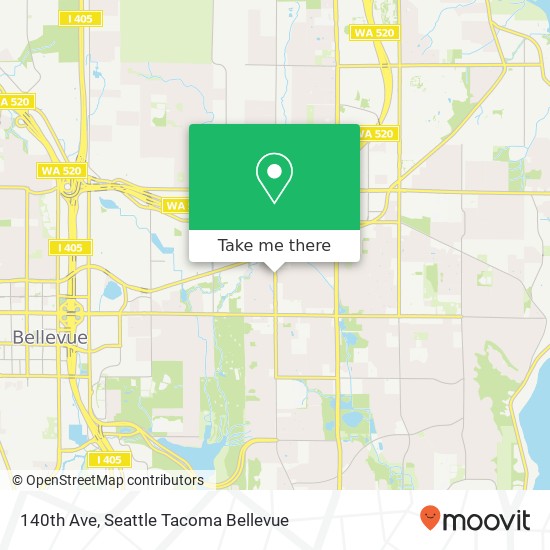 140th Ave, Bellevue, WA 98005 map